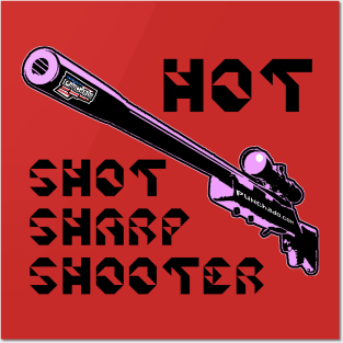 Hot Shot Sharp Shooter, v. Code Pink Blk Text Posters and Art